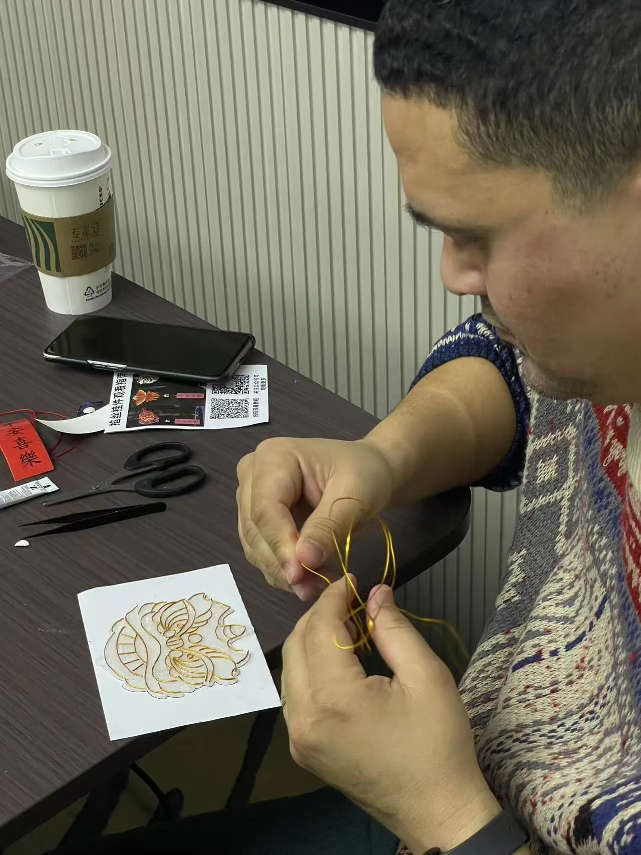 Cloisonne craft activity